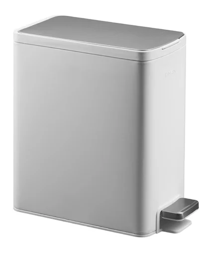 Simple and slim appearance pedal bin soft closed finger print proof 8L