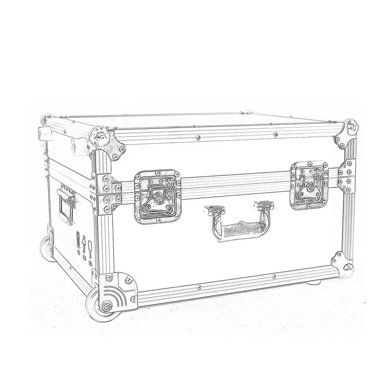 LCD TV aluminum  case Film broadcasting flight case toolbox case with honeycomb panel