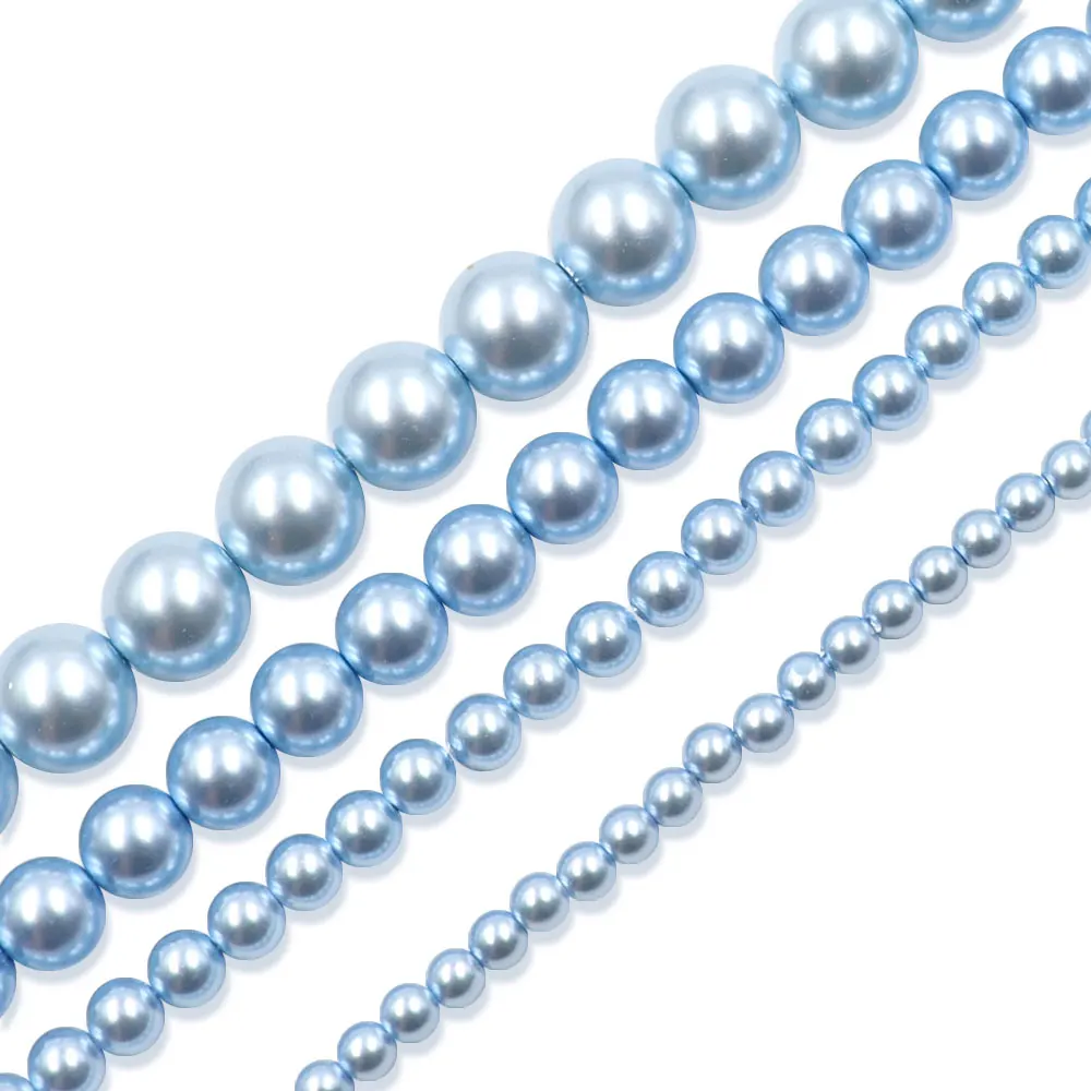 High Quality 5A Light blue 302 Loose Imitation Pearls Crystal Beads Jewelry Bracelets Manufactory Direct factory diy