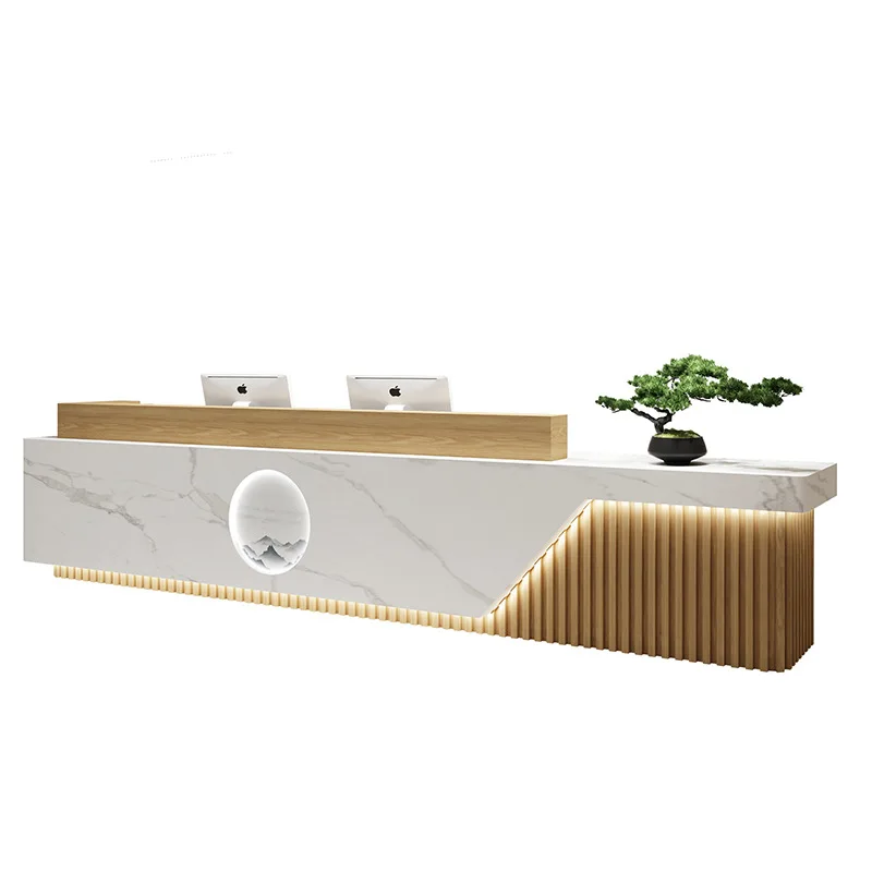 Shop reception desk commercial office furniture hotel Lobby front desk reception counter beauty salon bar reception table bureau