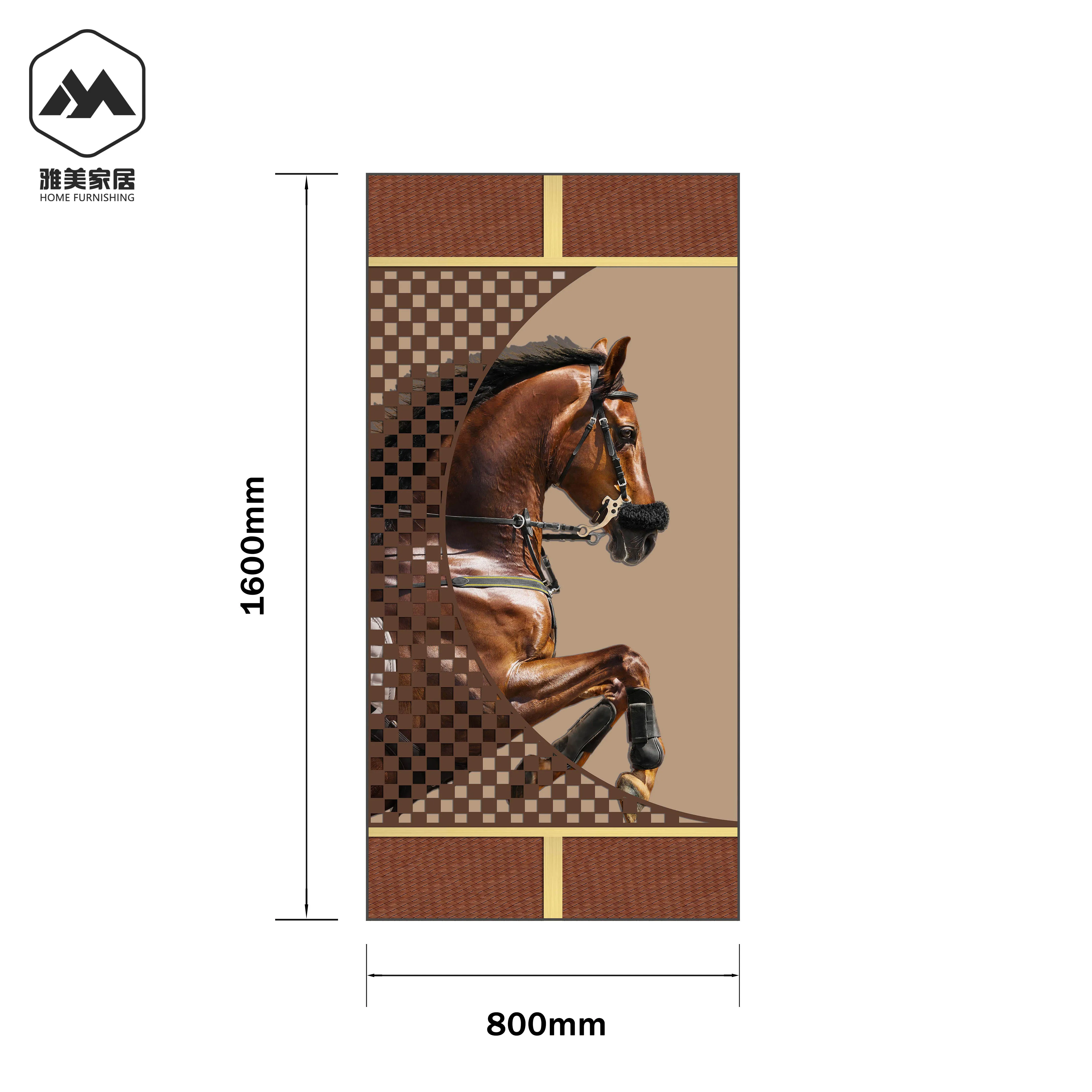 Custom High Quality Horse Wall Art Framed Wall Arts Hotel Hanging Paintings Simple Modern Decorative Painting