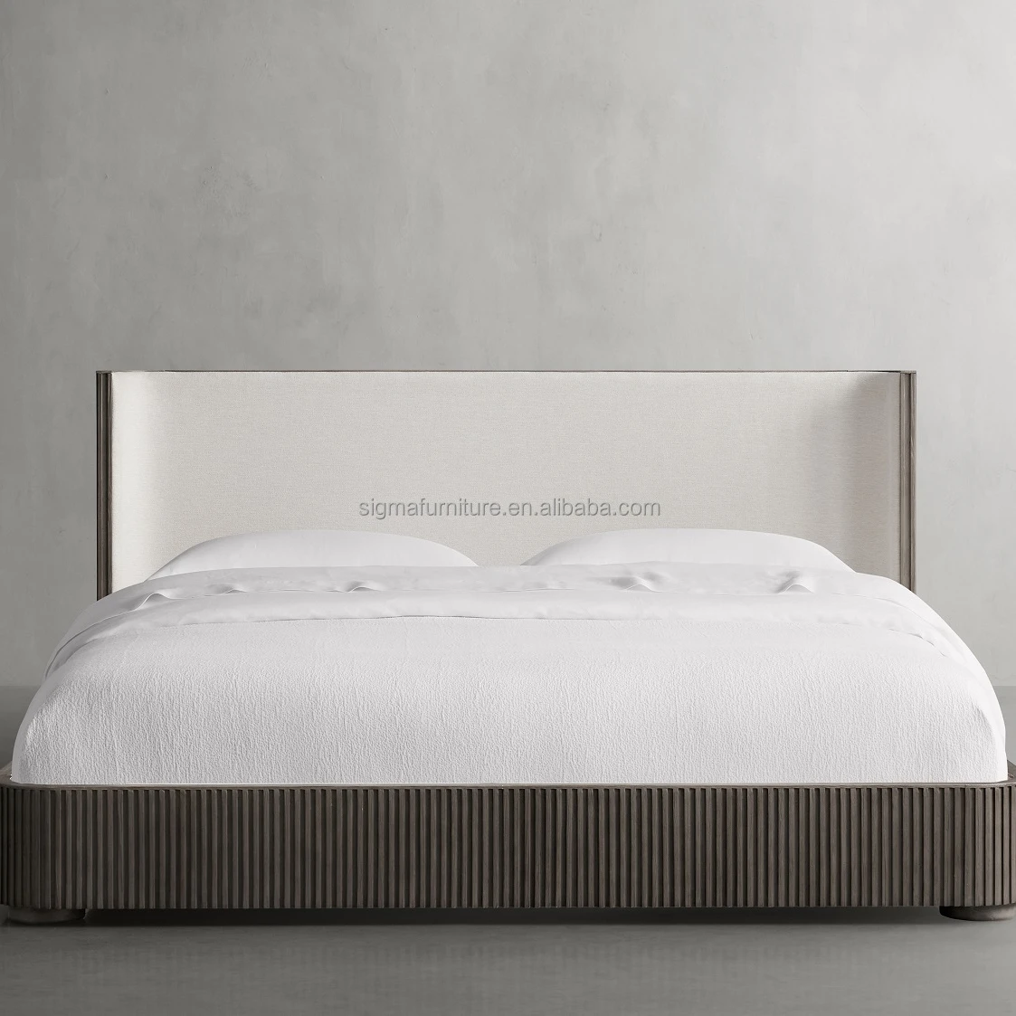 Indoor Modern Bedroom Furniture Wood Bed Platform Bed