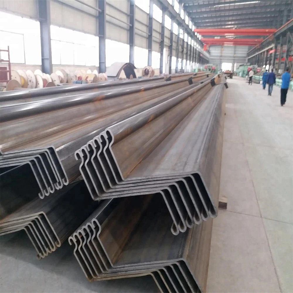770 * 343.5 * 8.5mm harga cold formed z type 12 meter steel sheet pile baja for flood control