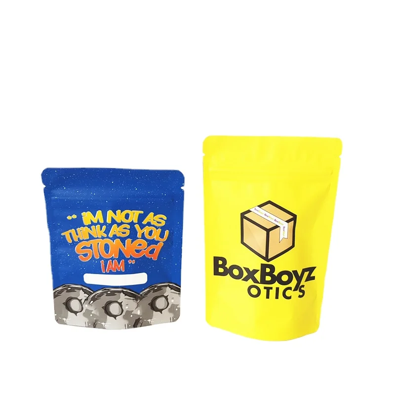 Custom Logo Mylar Bags Infused 0.125oz Cali Soft Touch Velvet Stand Up Edibles Plastic Bag Pouch 500PCS