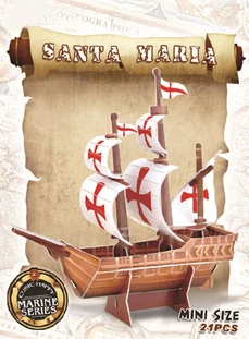 Educational Toys 3D Model Vessels Boat Puzzles Sailing Vessel 3D Jigsaw Puzzles Chinese Santa Maria for Children DIY