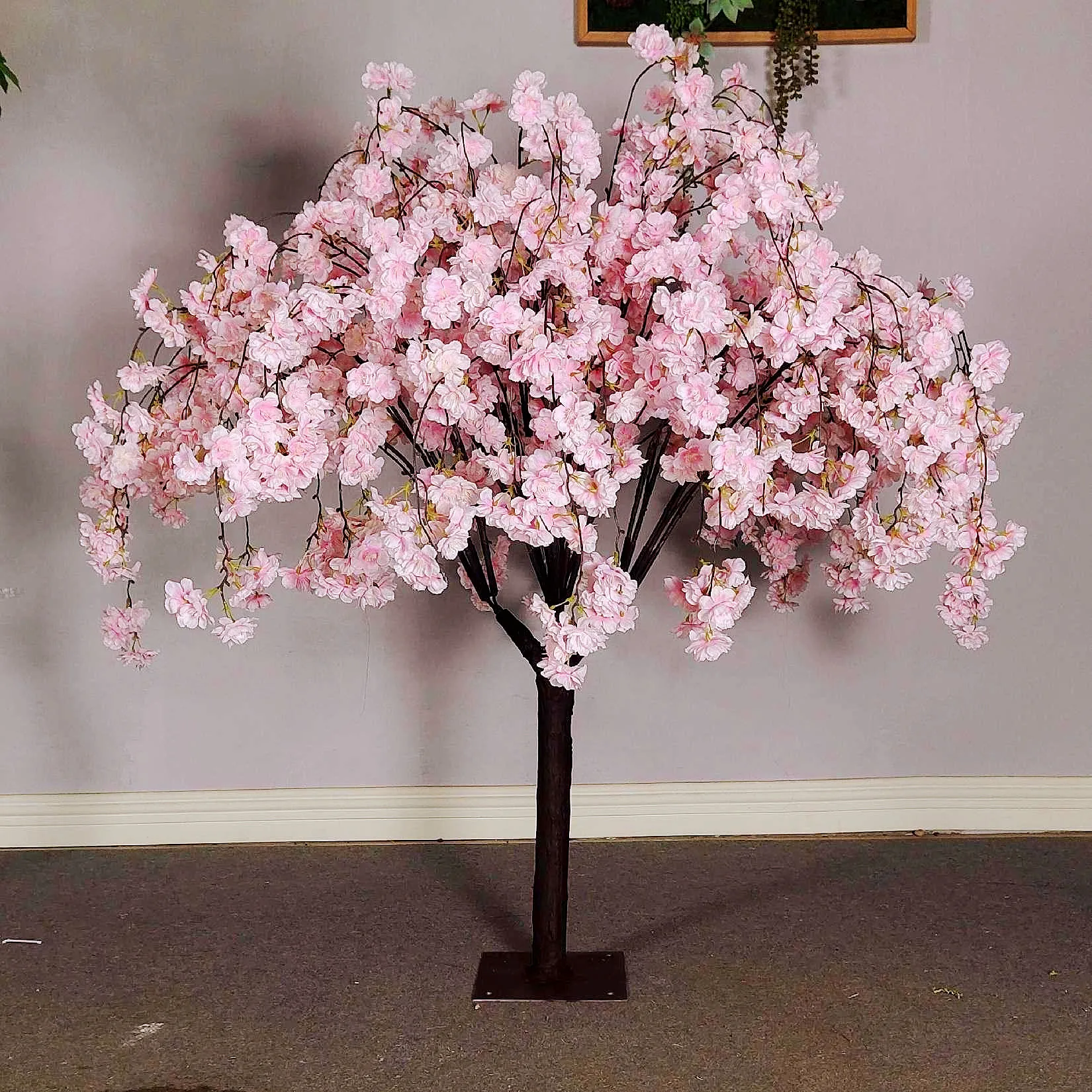 Yirong Fake Cherri Tree Wedding Table Centerpiece Indoor 5ft Branches Flowers Fake White Pink Artificial Cherry Blossom Tree