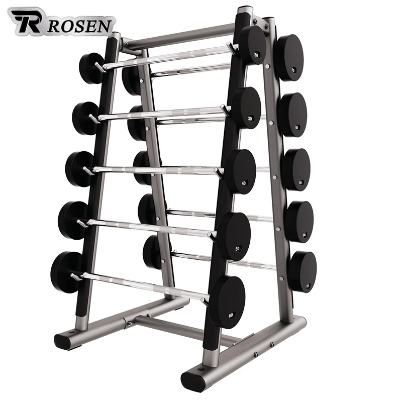 Advanced Type Weight Lifting Gym Equipment Bodybuilding Galvanized Steel Tube Two-Tier Dumbbell Rack With Free Painting Color
