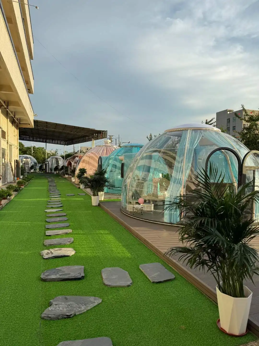 Detachable starry sky room outdoor tents dome tents outdoor panoramic transparent Dome Tent Polycarbonate Star View Dome House