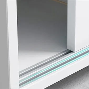 Steel wardrobe almirah 2 sliding door cheap bedroom storage clothes locker wardrobe furniture KD structure steel cabinets