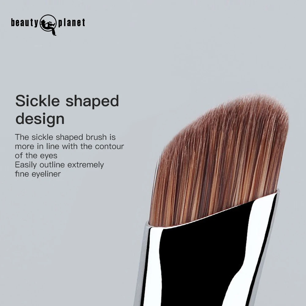 Beauty Planet Wholesale Eyebrow Eyeliner Brush Thin Single Custom Private Label Professional Flat Angle Brush Eyebrow Brushes