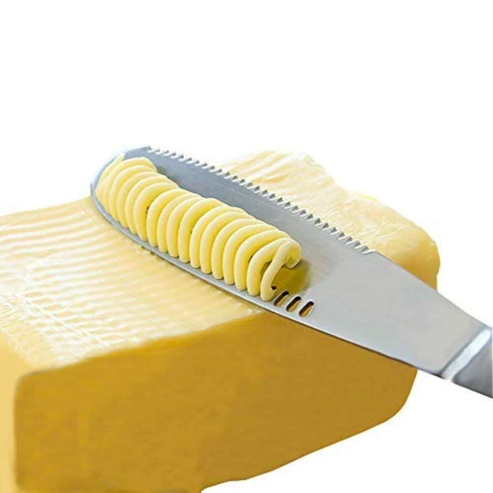 Butter Cutter Butter Spreader Knife Curler Slicer Shave Stainless Steel Butter Spreader, Knife - 3 in 1 Kitchen Gadgets