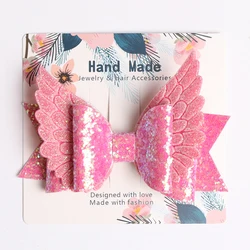 DIY women hair accessories colorful korean girls alligator  ribbon hair clip bow