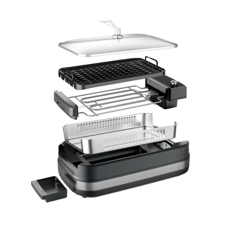 Electric grill household hot pot barbecue smokeless multi-function cooking pot frying pan frying pan brand OEM customization