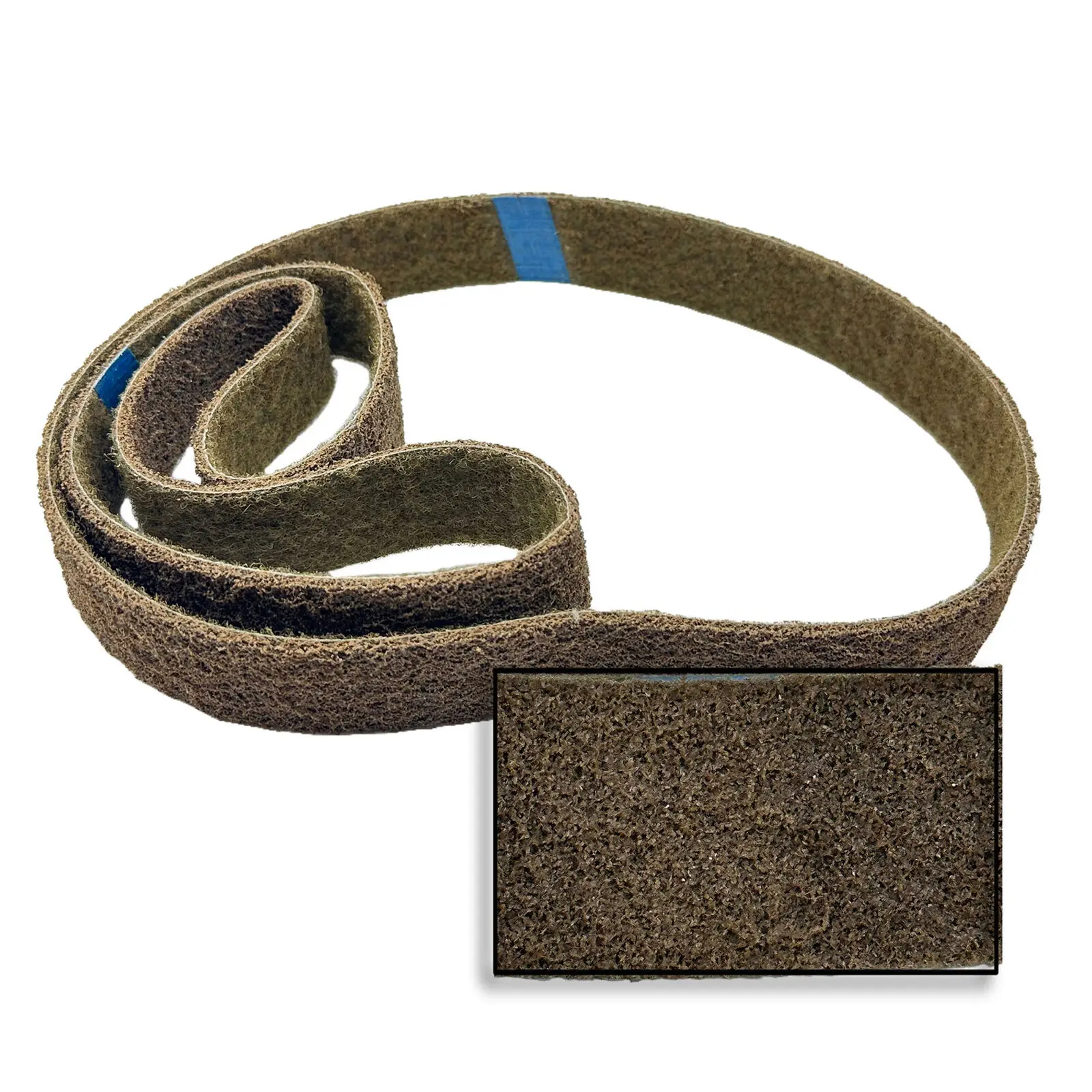 1/2 Inch x 18 Inch Coarse Nylon Non-Woven Sanding Belts Custom Abrasive