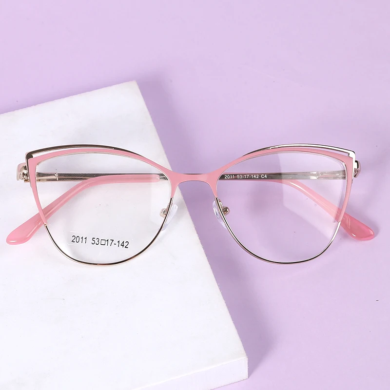 Оптовая продажа очков 2023 Новейшая металлическая оправа для очков кошачий глаз по лучшей цене очки для женщин и мужчин (1600693692150)