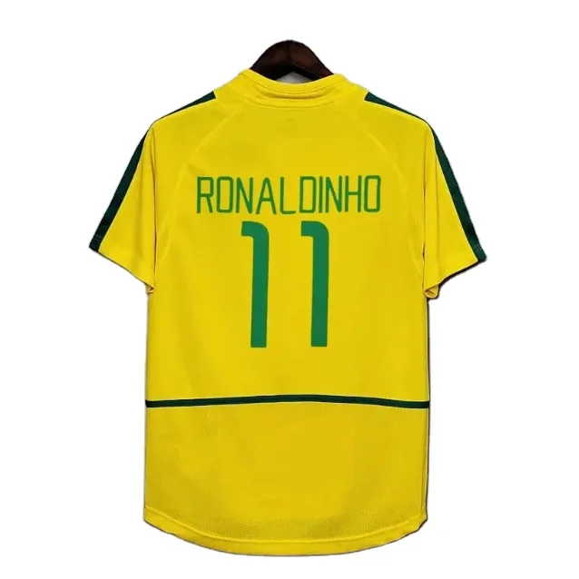 Retro Brasil Vintage jersey ROMARIO RIVALDO CARLOS Ronaldinho camisa 1998 2002 Ronaldo 1994 1970 PELE Retro soccer jerseys
