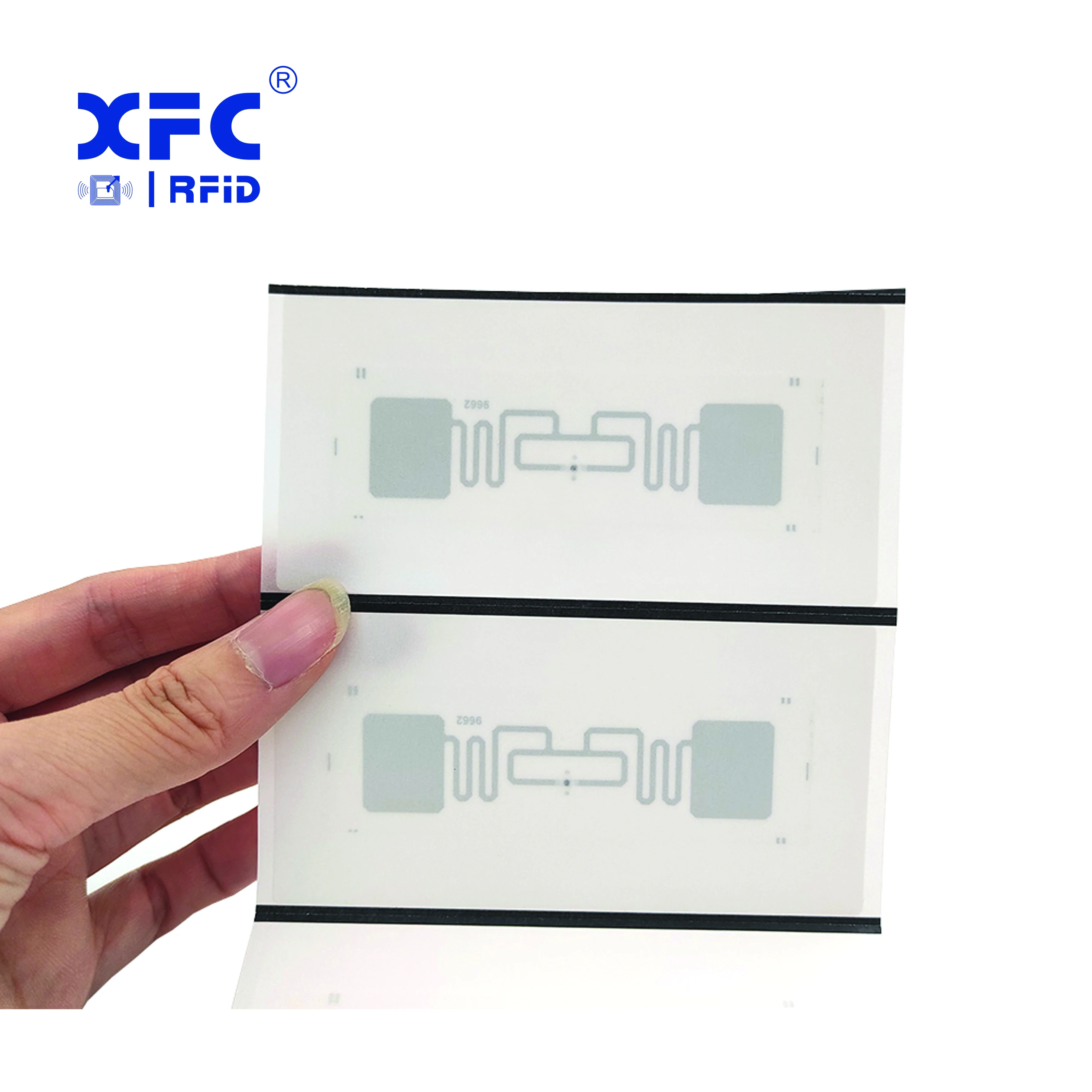 Хит продаж RFID-метки на большие расстояния ISO18000 6C инкрустация UHF RFID наклейка в рулоне записываемая для этикетки одежды