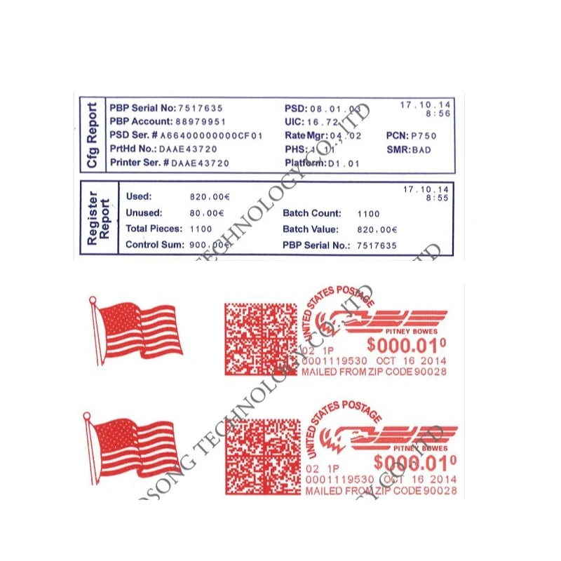 Neopost IS-420 A0095614 Blue Inkjet Cartridge with Chip compatible for Quadient Neopost IS350 IS420 IS480 Franking machine, 84ML