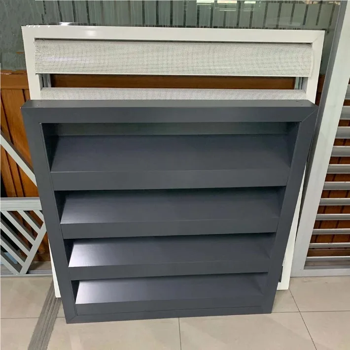 New Design Hurricane Impact Metal Window Shutters Aluminium Louver Window/Jalousie External Shutters Door