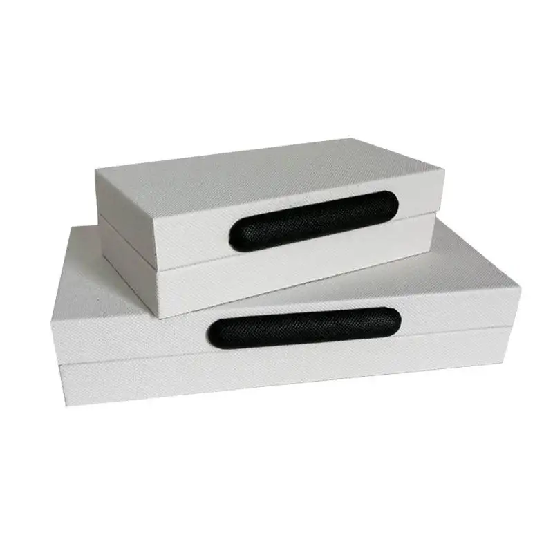 Modern luxury women velvet leather wood jewelry organizer decorative box