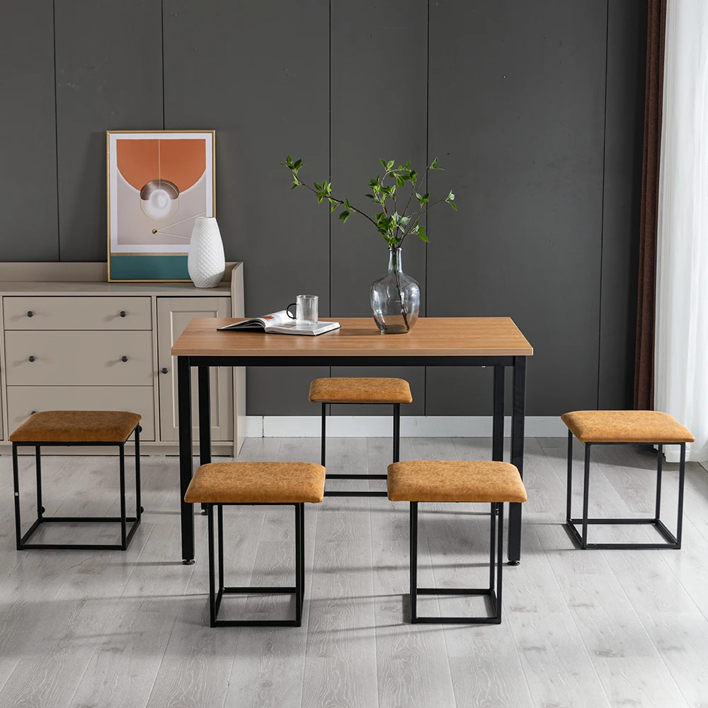 customize modern nordic kitchen restaurant metal dining table and chair for coffee shop