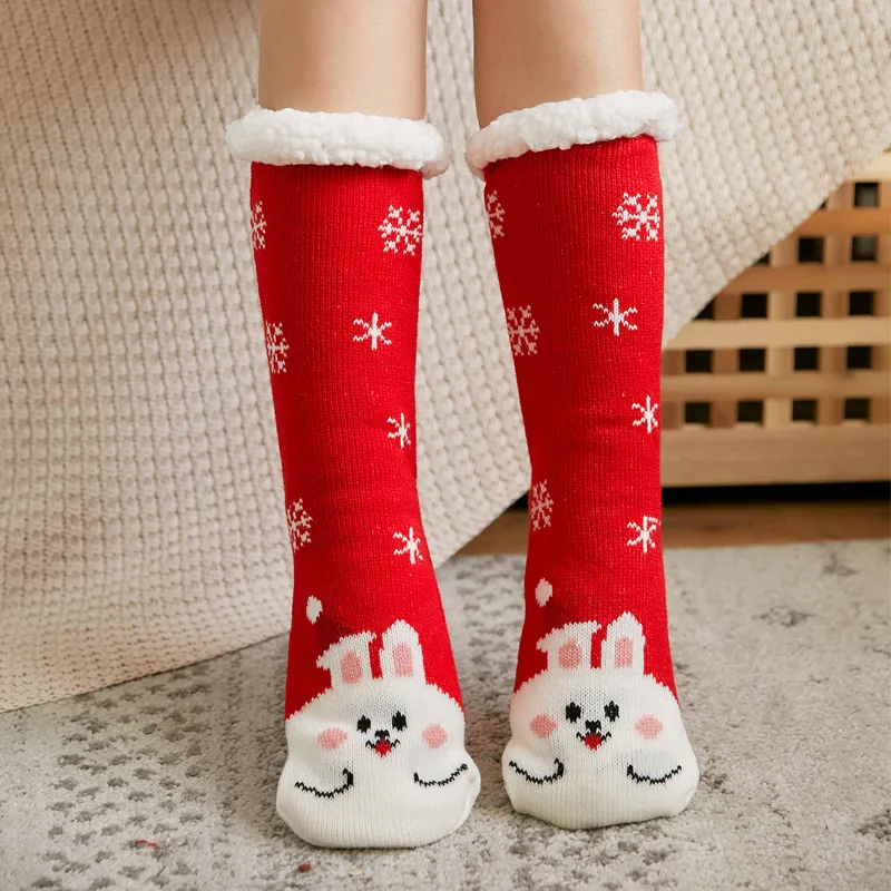 Fuzzy Fluffy Socks Womens Winter Christmas Gift Warm Plush Home Sleeping Soft Female Thermal Floor Socks