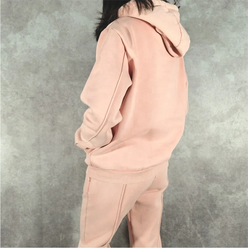Oem Workout Pink Jogger Sets Ladies Cotton Tracksuits Gym Wear Women Tracksuit Set