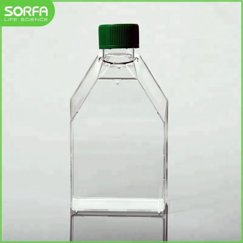 Laboratory products square glass media bottle cell culture flasks with standard