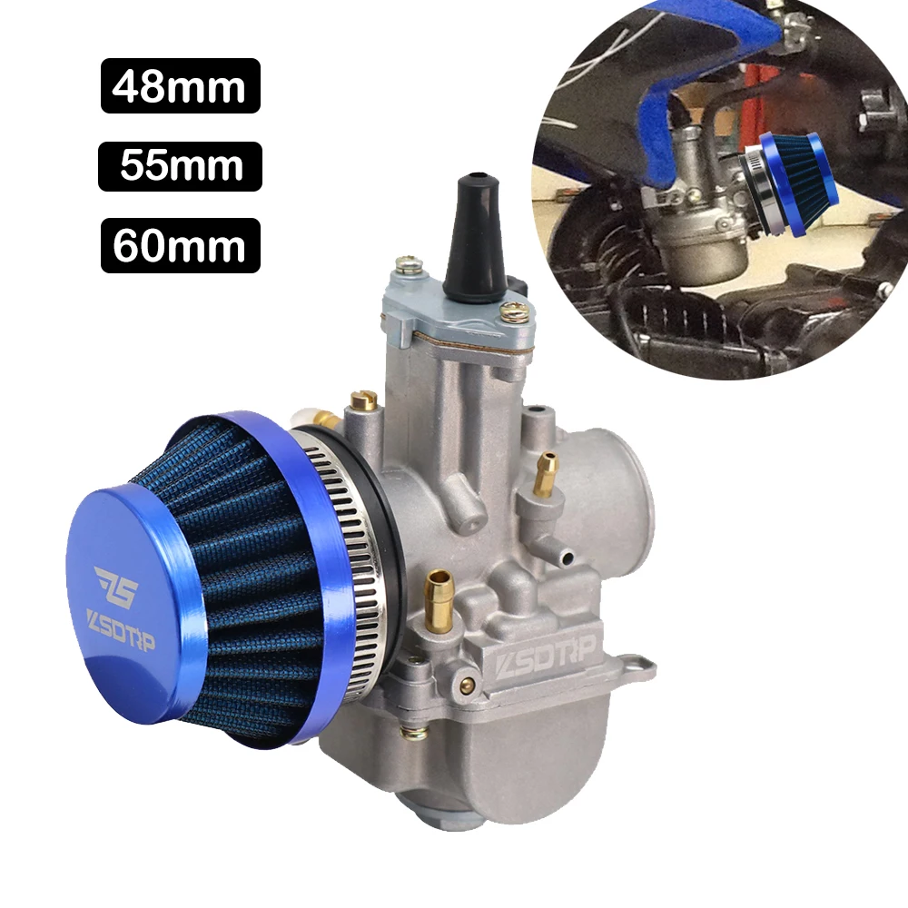 48mm 55mm 60mm universal motorcycle air filter for carburetor air cleaner for ATV Quad Dirt Bike