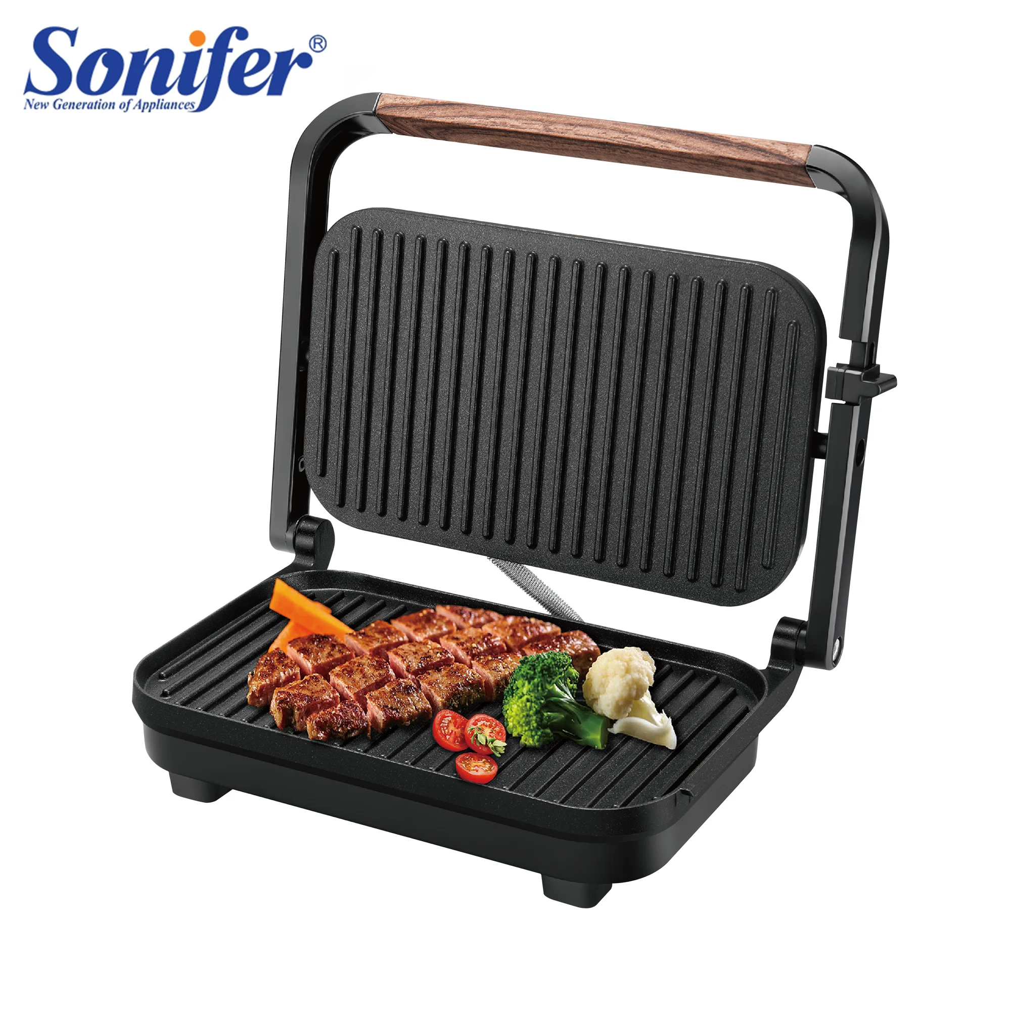 Sonifer SF-6160 Hot selling Multi-Functional Non-Stick Sandwiches roasts Baking Pan electric grill