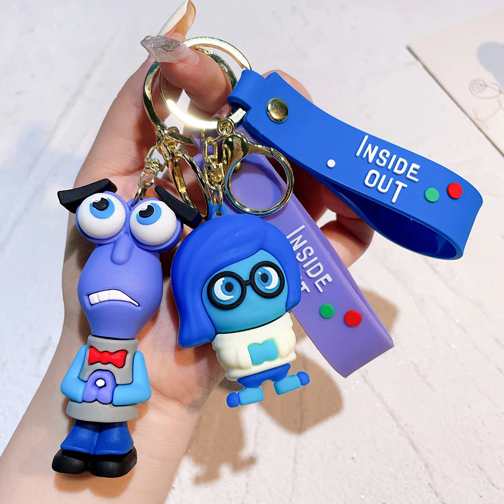Zealed 2024 INSIDE OUT 2 NEW MOVIE Rubber Keychain Pendant Keychain Doll Car Pendant Manufacturers Wholesale Small Gifts