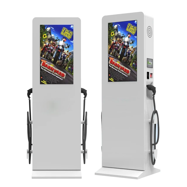 3G/4G/5G 43 Inch Outdoor Digital Signage Kiosk Taxi Motorcycle Charging Station Outdoor Totem Advertising Display Screen Kiosk