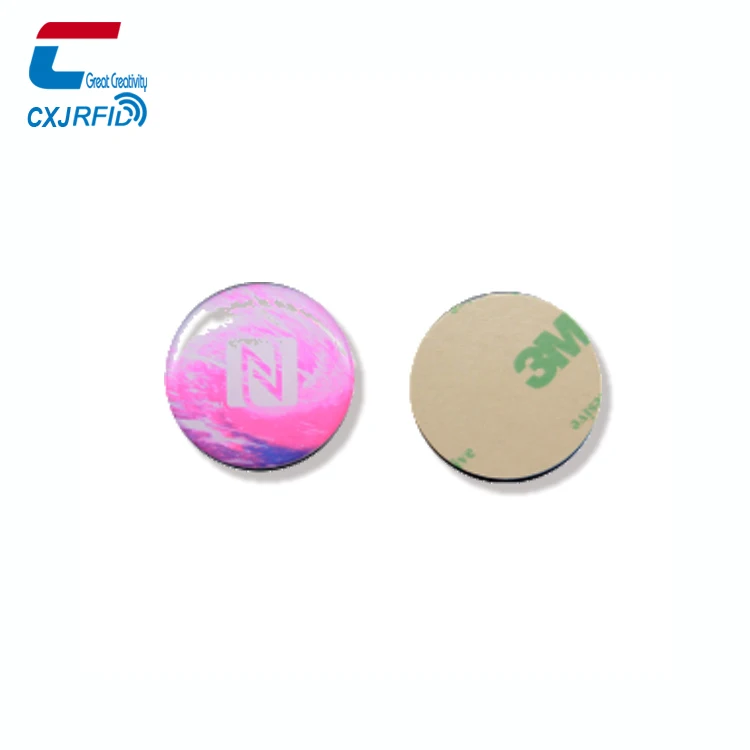 Epoxy Nfc Sticker Ntag213 Ntag215 Ntag216 Chip Waterproof Anti-Metal Nfc Tap Social Media Nfc Tag
