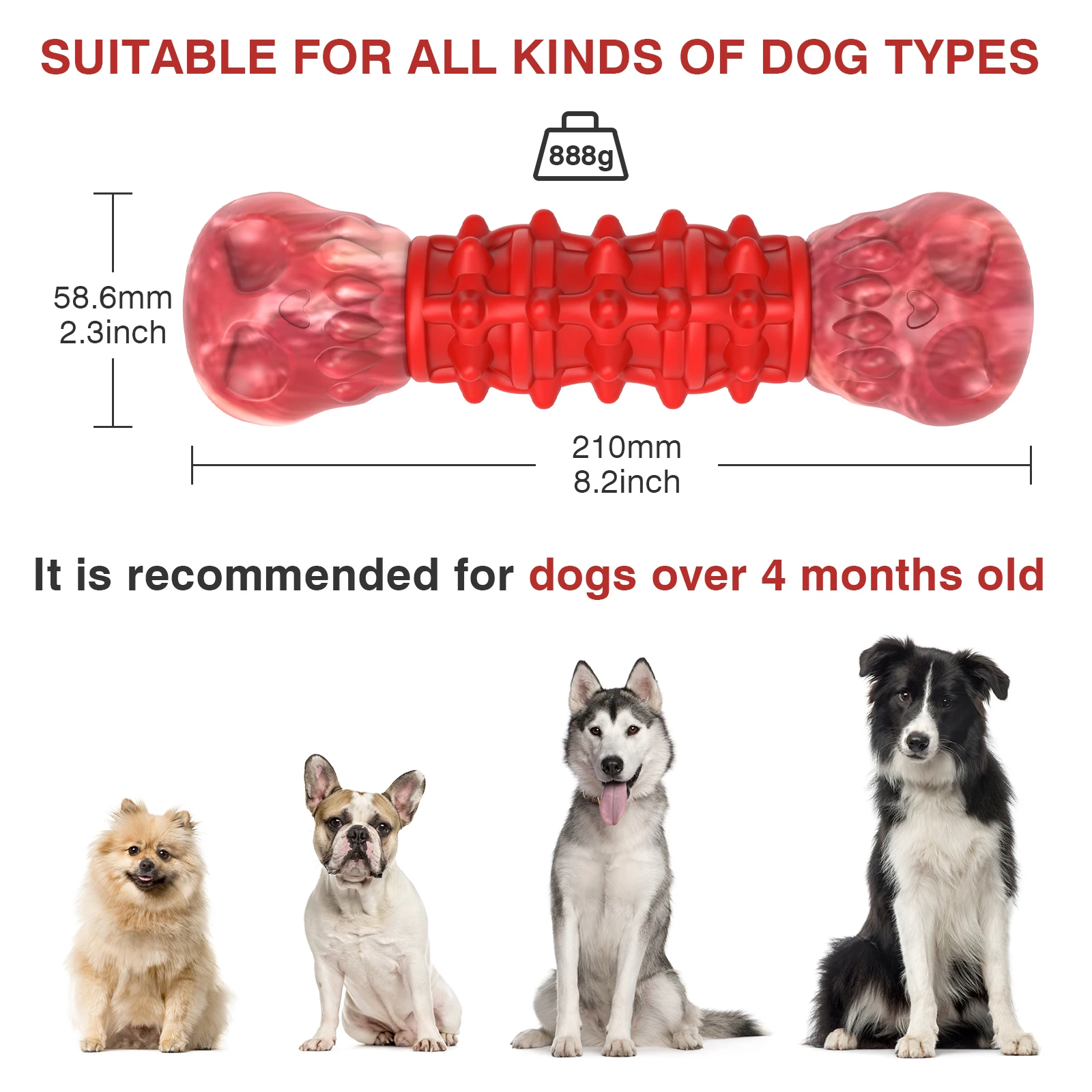 Pet Supplies Chewing Bone And Molar Nylon Material Hard And Bite-resistant Suitable For Big Dogs   Chewing bone Dog Toys