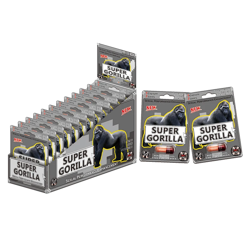 Custom Black Panther Men Penis Sexual enhancement Rhino sex pill packaging Paper Card Display Box Packaging with Logo