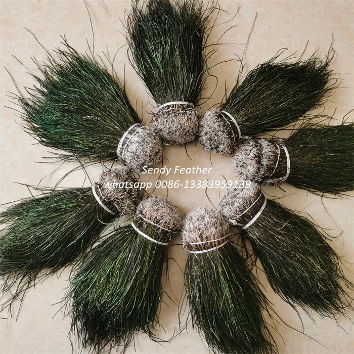 Заводская оптовая продажа павлин херля натянутые павлиньи перья муха связывающие