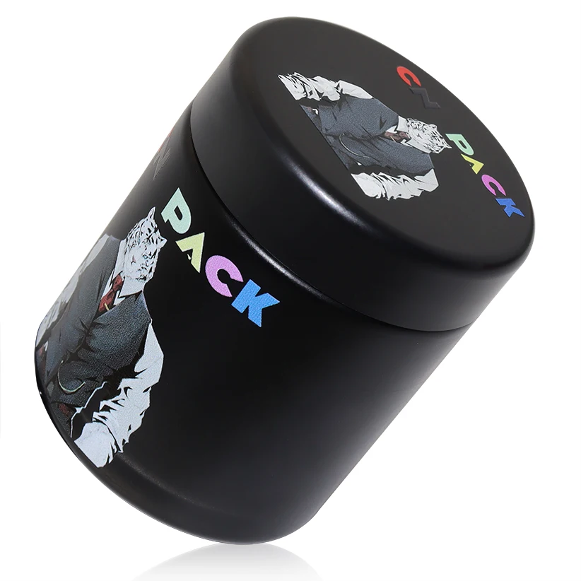 Матовые стеклянные банки 2 3 4 унции 7 г для цветов черный контейнер хранения под УФ-лампой изготовленный на заказ матовый с защитой от запаха защиты детей