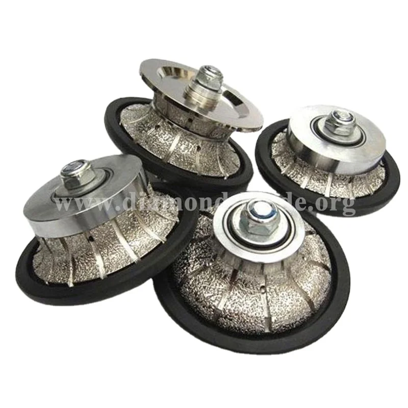 Vacuum brazed diamond edge profilers for marble stone edge polishing