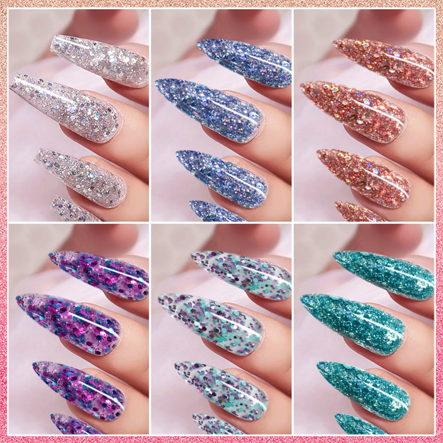 Poly UV Gel Nails Kit with Lamp Transparent Gel Quick Building Nail 8 Color 1kit Poly UV gels set