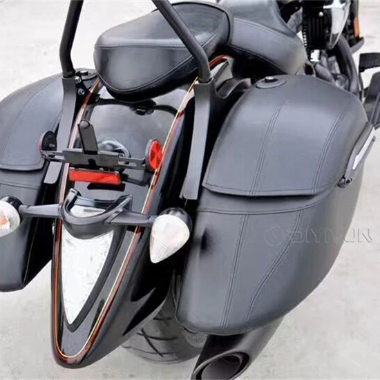 Черная универсальная жесткая седельная сумка для мотоцикла Honda Suzuki Kawasaki Harley Yamaha