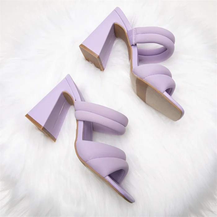 Wear Resistant Open Toe Slippers Thick High Heeled Shoes Summertime Fashion Sandal Carton PU OEM ODM Service Outdoor Rubber