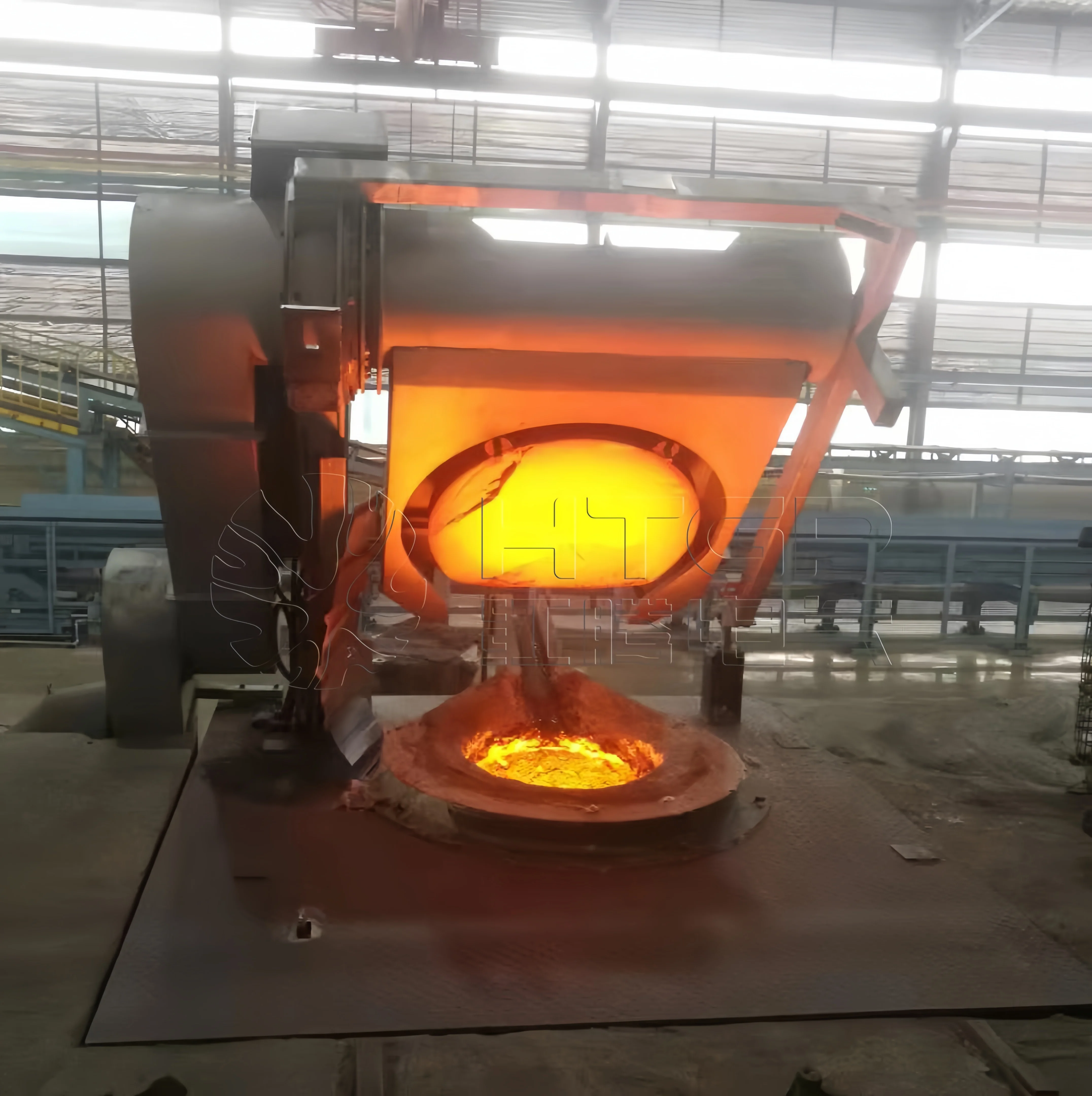 0.5-15T industry furnace recycling iron scrap steel smelter foundry machine casting furnace melting induction smelting for sale