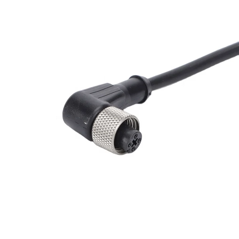 Waterproof M8 M12  Metric Plug Socket Connectors Female Straight 4 Pin Connectors Aviation Inner Core Adapter