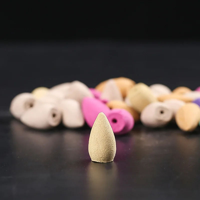 China factories wholesale colored Incense cone Indoor reflux incense natural agarwood for incense burner
