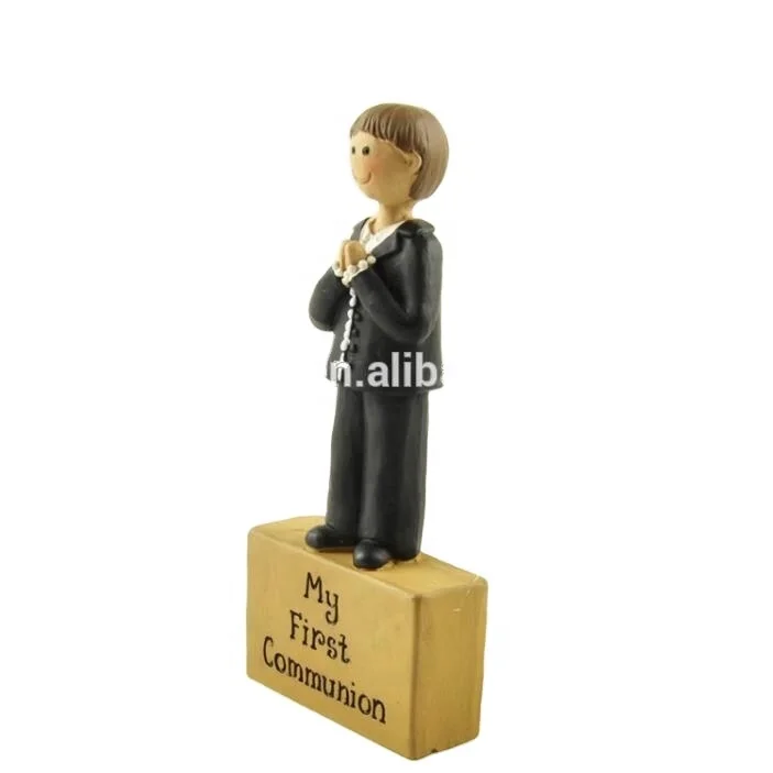 My first communion Polyresin Praying Boy Figurine