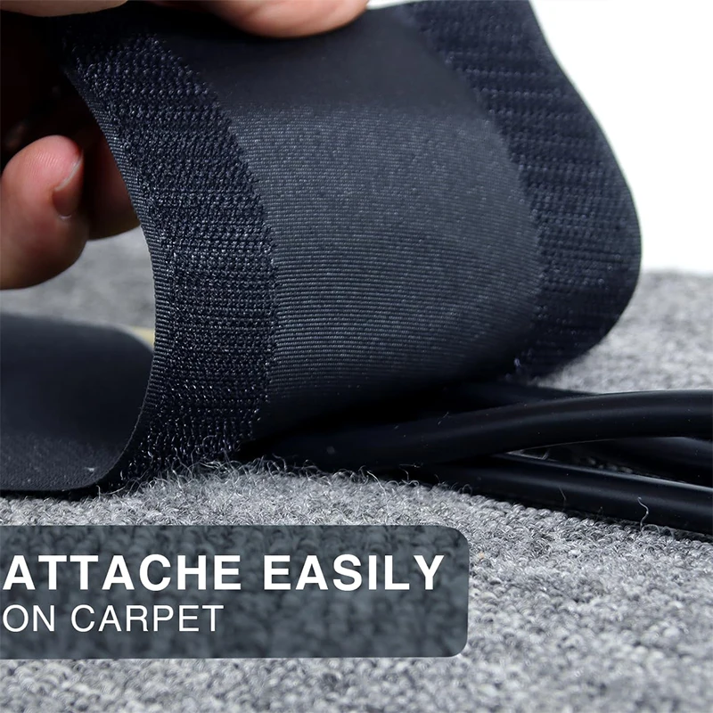 JIEHUAN Manufacturer strong nylon eco-friendly velcro hook and loop rubber cover for cables on floor