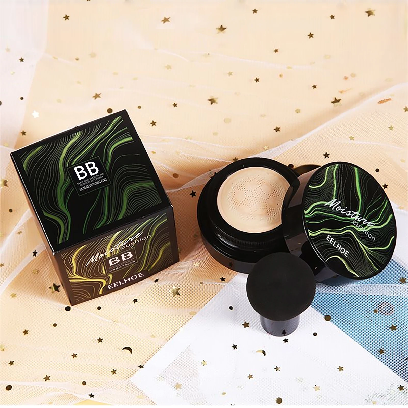 eelhoe BB Air Cushion Foundation Mushroom Head BB Cream Concealer Whitening Makeup Cosmetic Waterproof Brighten Face Base Tone