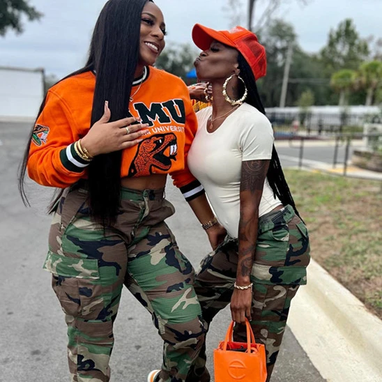 Fashion 2023 Camo Pants Women Overalls Fashion Clothing 2023 High Waist Women Pants Trousers