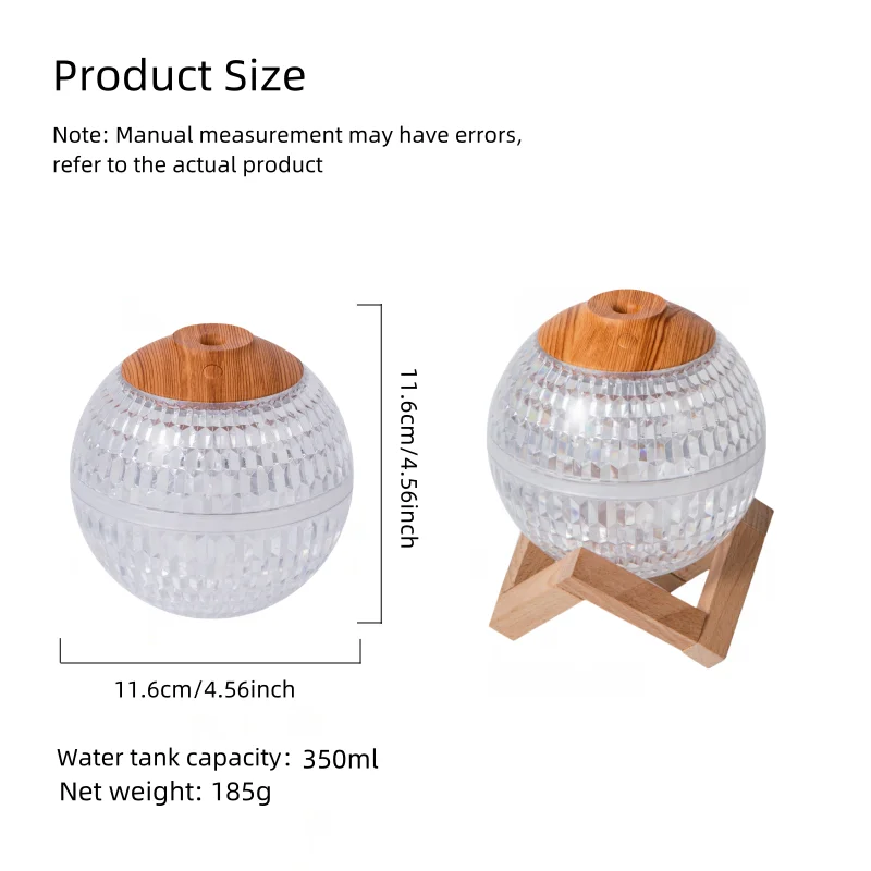 High Quality Humidificador Mini Ultrasonic Air Humidifier Soft Night Light Usb Crystal Double Spray Humidifiers