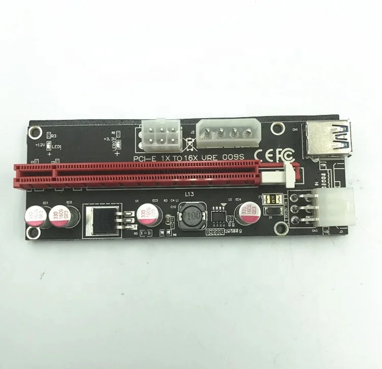 
PCI-E Express Riser 6pin 1x to 16x VER009S Card Extender USB 3.0 PCIE Power GPU Cable Adapter 009S 